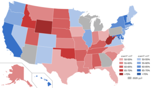 Red states and blue states ar.svg